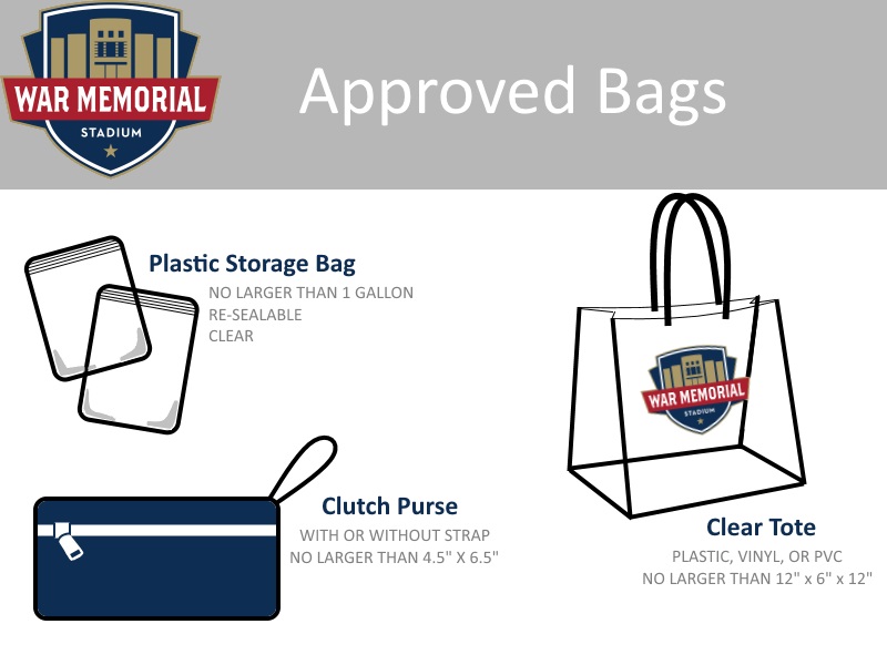 Bags approved for War Memorial Stadium